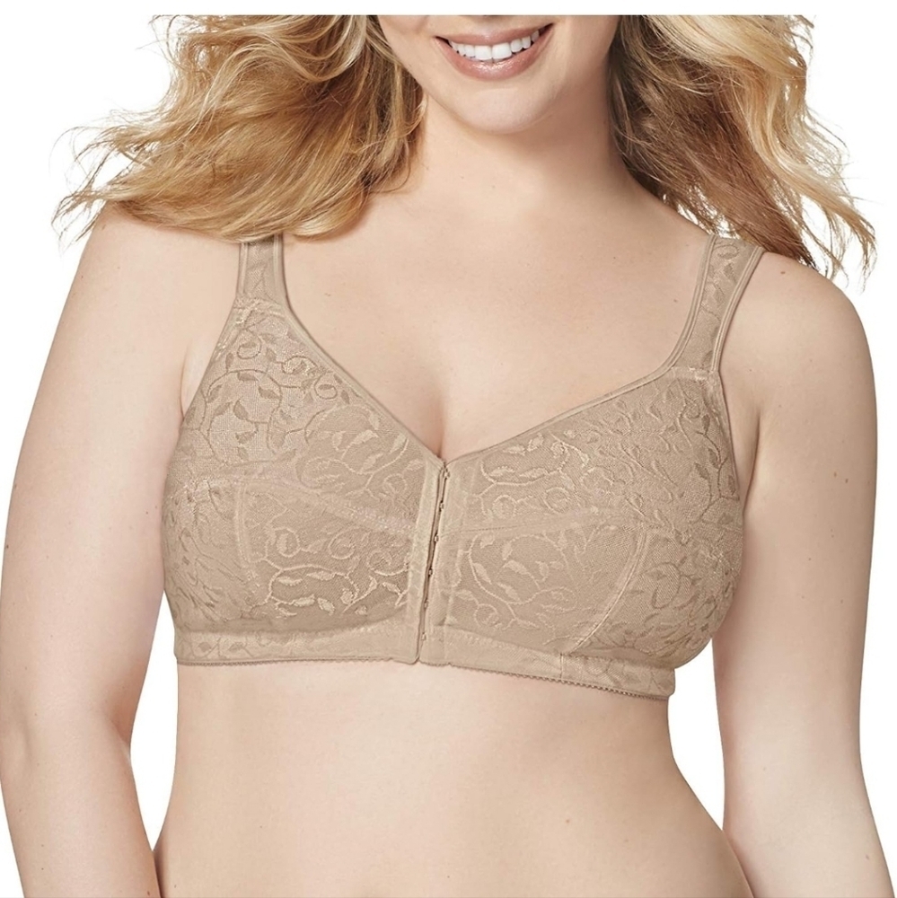 Just My Size 40 D Bra Hanes Full Figure Wirefree Wireless Nude Full Coverage